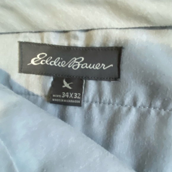 Eddie Bauer Mens Black Cotton Classic Fit Flat Front Office Casual Pant-34X32 - Picture 12 of 14